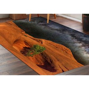 Alfombra con Diseño de Paisaje Espacial: Alfombra Antideslizante, Diseño Impreso, Alfombra de Chenilla - Product Image 1