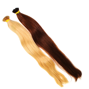 Extensiones de cabello humano de punta plana al por mayor, extensiones de cabello de punta plana de proveedor mejor baratas, paquetes de blobde 100% - Product Image 1