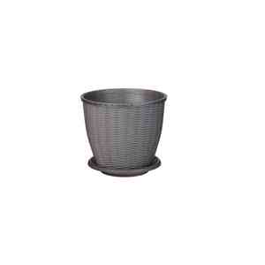 Cserép + Alátét Rattan 2,75 Litros Szürke - Product Image 1