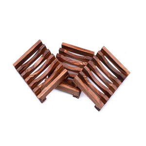 Produits en bambou Porte-savon auto drainant Porte-savon en bois étanche pour salle de bain et cuisine - Product Image 3