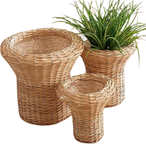 Macetas grandes hechas a mano de Material de ratán, macetas de alta calidad, macetas de jardín para interiores y exteriores - Product Image 5