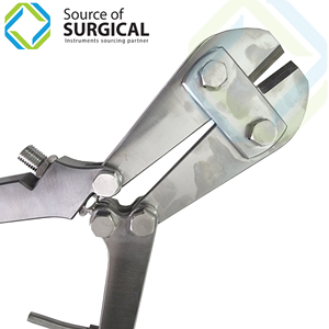 Pince coupante robuste de haute qualité pour la chirurgie, à pointe en acier au carbone, modèle SOS-31015, manuelle, certifiée ISO 13485 - Product Image 6