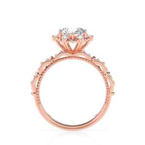 Bague en or rose 14 carats personnalisée de la meilleure qualité, bijoux durables et élégants pour propositions d'anniversaires disponibles au meilleur prix - Product Image 3