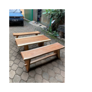 Bancs de parc extérieur Suar solide banc ensemble cour extérieure pour centre commercial jardin patio bancs - Product Image 6