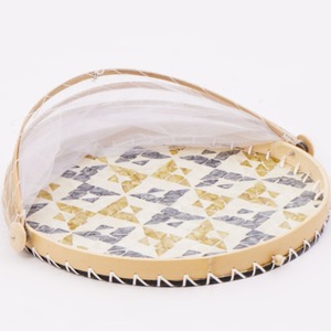 ถาดเสิร์ฟอาหารทรงกลมพร้อมฝาครอบตาข่ายทรงโดมมุกเป็นมิตรต่อสิ่งแวดล้อมเพื่อป้องกันอาหารจากแมลง - Product Image 5