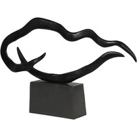 Sculpture Art Déco Antique en Aluminium, Plaqué Argent Poli, Pièce d'Accent Décorative pour la Maison
