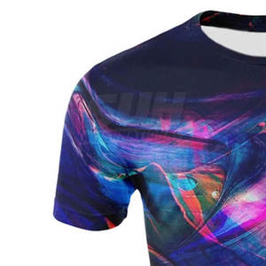 Camiseta de Sublimación Sólida con Logotipo Personalizado de Último Diseño para Hombre, 100% Algodón, Ligera, Holgada, Transpirable y de Secado Rápido - Product Image 5