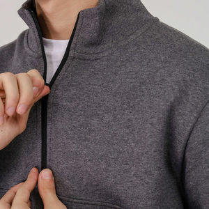 Sudaderas de Invierno para Hombre, Manga Larga, Bordadas, Estampadas con Serigrafía, 100% Algodón, Media Cremallera, Anti-Pilling y de Secado Rápido, Más Vendidas - Product Image 2