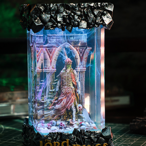 Lampe en époxy personnalisée, lampe en résine époxy, lampe en résine époxy personnalisée, lampe en bois et résine, veilleuse personnalisée, cadeau fait main, Halloween - Product Image 1