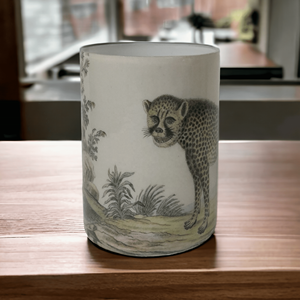 Estampado de leopardo verde oliva último diseño personalizado pegatina vidrio votivo centro de mesa boda decoración del hogar tarros de velas vacías recipiente - Product Image 6