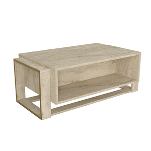 Table basse exclusive de luxe moderne en panneau d'aggloméré Bianco Traverten de Turkiye Best-seller - Product Image 4