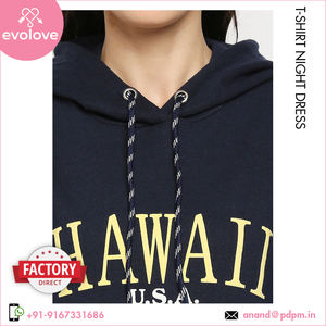 ผ้าฝ้าย 100% ถัก Nighty ชุดนอนสั้นสวมใส่เสื้อยืดคลุมด้วยผ้ายาวสําหรับสุภาพสตรีสําหรับผู้ซื้อจํานวนมาก - Product Image 5