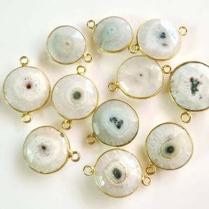 Fait à la main 10mm solaire Quartz lunette connecteur charme Double Bali connecteur bijoux en argent prix de gros toutes les tailles - Product Image 3