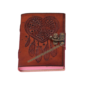 Superior Quality <b>Leather</b> Journal Writing Sketchbook Handmade Bound <b>Notepad</b> With Dream Catcher Motif Travel Diary - Product Image 4