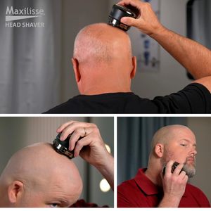 Afeitadora Eléctrica Recargable para Hombre, Cabezales Rotatorios Flotantes, Cuchillas de Acero Inoxidable, Lavable, Mini Afeitadora Eléctrica de Repuesto - Product Image 4