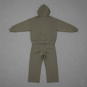 Conjunto Deportivo Unisex de Felpa 100% Algodón, Estilo Vintage con Lavado Ácido, Sudadera con Capucha y Cordón Ajustable, Pantalones Deportivos, Estampado Hip Hop, para Invierno, Venta al Por Mayor - Product Image 2