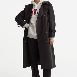 Sudadera larga informal con hombros caídos y cuello redondo de gran tamaño y bordado con logotipo personalizado para mujer - Product Image 4