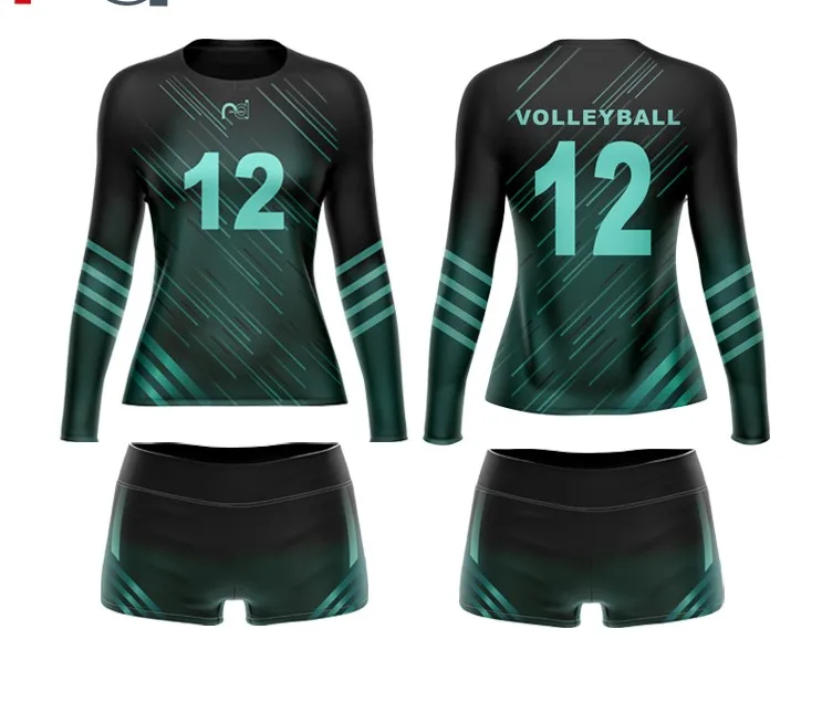 Latest Design Women Volleyball Uniform Jerseys Cheap Girls Volleyball Uniforms Wholesale Volleyball Jerseys