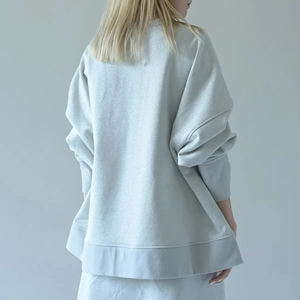 Sweat-shirts pour femmes de haute qualité OEM, derniers modèles oversize, sweat-shirt à logo personnalisé imprimé pour femmes, prix bas, tendance - Product Image 3