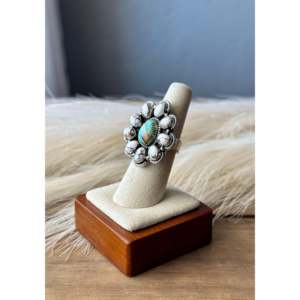Southwest Handmade Multi Stone Sterling Silver Cluster Ring Adjustable Bezel <b>Set</b> - Product Image 4