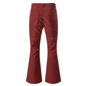 Pantalones acampanados de marca privada para hombre, pantalones acampanados de Color sólido para hombre, pantalones acampanados con bolsillos laterales a la venta - Product Image 3