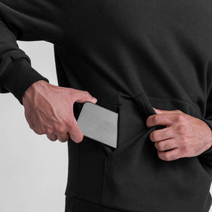 Pulls à capuche amples pour hommes Sports d'hiver Streetwear Sweats à capuche surdimensionnés personnalisés vierges à épaules tombantes Basketball Fleece Athletic Fit Hoodies - Product Image 3