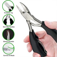 Coupe-ongles professionnels pour pédicure, outils pour paronychie, kits de manucure, acier inoxydable, durables, lame droite tranchante, grandes pinces, simples