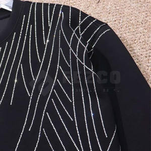 เสื้อกันหนาวมีพลอยเทียมสำหรับผู้หญิงเสื้อสเวตเชิ้ตลำลองระบายอากาศพิมพ์ลายกลางแจ้งผลิตจาก2025 - Product Image 3