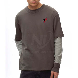 Camisa de manga larga de doble capa para hombre de estilo casual cómoda y de alta calidad 100% algodón de calidad premium - Product Image 1