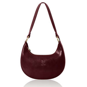 Bolso de Hombro Media Luna de Cuero Genuino Italiano - Mediano-PM615 - Product Image 1