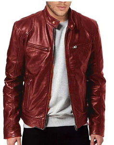 Veste en cuir grande taille de haute qualité pour hommes, vêtements d'extérieur coupe-vent, fermeture à glissière, vêtements de course automobile respirants - Product Image 6