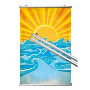61 cm Aluminum Clamp Rail <b>Poster</b> Strip Set with Digital Printing Techniques 10 Pairs - Product Image 2