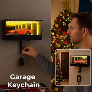 Porte-clés de <span class=keywords><strong>garage</strong></span> miroir infini, porte-clés miroir infini avec détection de lumière, crochet pour clés de <span class=keywords><strong>garage</strong></span> pour l'intérieur de la maison et de la voiture - Product Image 6