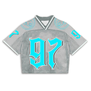 2025 nueva llegada Boxy Fit camiseta de fútbol para hombre de gran tamaño estilo hombro caído cuello en V OEM Streetwear logotipo personalizado transpirable - Product Image 4