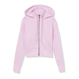 Sudadera Corta con Capucha para Mujer, 100% Algodón o Felpa de Algodón, con Logotipo Personalizado OEM, Precio Bajo de Fábrica, Gran Venta 2026 - Product Image 4