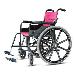 Fauteuil roulant manuel avec roues à roulement lisses, système d'assise confortable, adapté aux personnes âgées et à l'assistance à la mobilité - Product Image 1