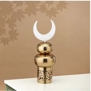 Lámpara de Luna Creciente para Celebrar el Ramadán y el Eid, Lámpara Islámica de Hierro sin Llama, Diseño Moderno, Hecha a Mano, Duradera, Impermeable y Ecológica - Product Image 6