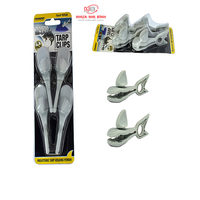 OEM/ODM Clips/Sangles de fixation multifonctionnels essentiels pour camping, en plastique, style extérieur, en forme de requin, coupe-vent, pour bâches et cordes, gris