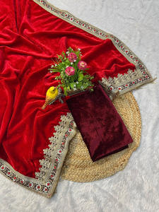 Bollywood Hermoso Borde de lavanda bordado de lentejuelas de 5mm con Sari de seda - Product Image 6