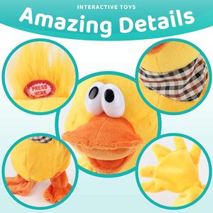 Quacking anatra peluche peluche di peluche che camminano cantando agitando peluche interattivo elettronico - Product Image 2