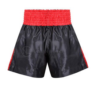 บริการ OEM ขายส่ง กางเกงมวยไทยผู้ชายแบบกำหนดเอง รุ่นใหม่ล่าสุด แบรนด์ส่วนตัว แห้งเร็ว ระบายอากาศได้ดี ผลิตจากโพลีเอสเตอร์ 100% - Product Image 2