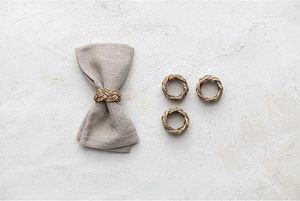 ห่วงผ้าเช็ดปากถักปอกระเจาทรงกลมสำหรับชิ้นกลางโต๊ะงานปาร์ตี้ที่มีเอกลักษณ์ของตกแต่งบ้าน - Product Image 6