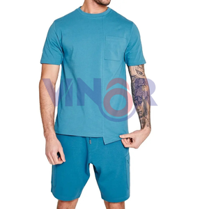 เซ็ต2ชิ้นสำหรับผู้ชายชุดแฝดพร้อมกางเกงขาสั้นสำหรับผู้ใหญ่พิมพ์โลโก้ได้ตามต้องการฤดูร้อน - Product Image 5