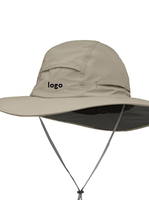 Chapeau de soleil personnalisé avec logo, protection UV, chapeau boonie pour la pêche, la randonnée, le jardin, la plage, 100% coton denim, fermeture à cordon, Bangladesh