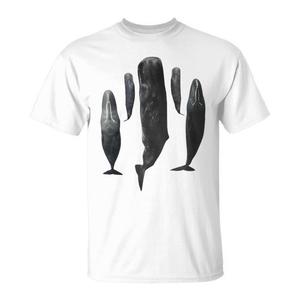 Camiseta con diseño de ballenas espermáticas durmiendo en el océano - Producto promocional - Product Image 1