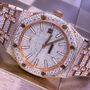 Último diseño de tendencia Dial grande personalizar diamante Vvs Moissanite reloj Iced Out Hiphop acero inoxidable mecánico Gia para hombres - Product Image 3