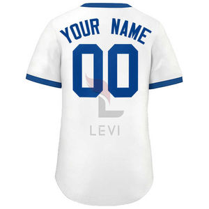 Vente en gros d'uniforme de baseball vintage imprimé sur mesure à manches courtes chemise de baseball rayée pour hommes chemise de baseball rétro - Product Image 6