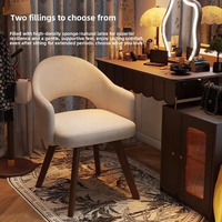 Fauteuil pivotant 360° au design scandinave, fauteuil d'appoint léger, revêtement en tissu doux, chaise de dressing, style nordique pour la maison