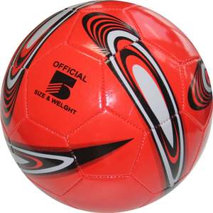 ลูกบอลสโมสรลูกฟุตบอลเย็บด้วยเครื่องสีแดง5ลูกสำหรับฝึกซ้อมกลางแจ้งเล่นกีฬาสำหรับเด็ก - Product Image 6