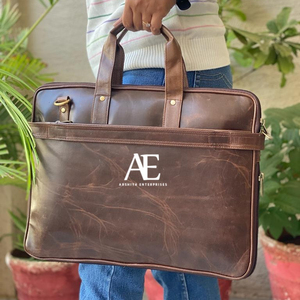 Nouveau véritable pleine fleur Crunch cuir Messenger sacs à bandoulière multi-usages vente chaude de haute qualité en cuir véritable unisexe sacs pour ordinateur portable - Product Image 1